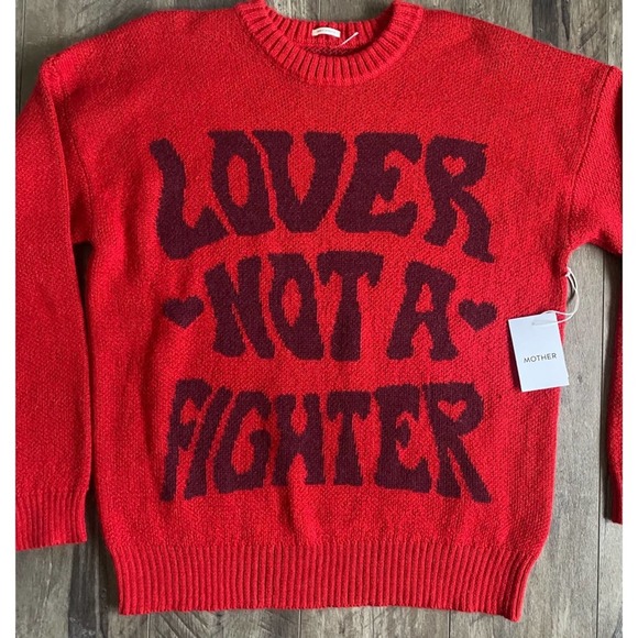 MOTHER the long-jump Jumper Lover Not A Fighter L NWT - Picture 3 of 6
